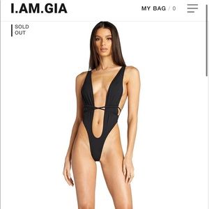 I.AM.GIA Black One Piece Swimsuit